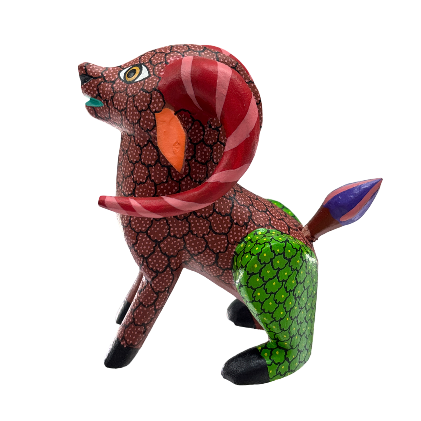 Handcrafted Mexican Alebrije Ram – Colorful Folk Art Sculpture