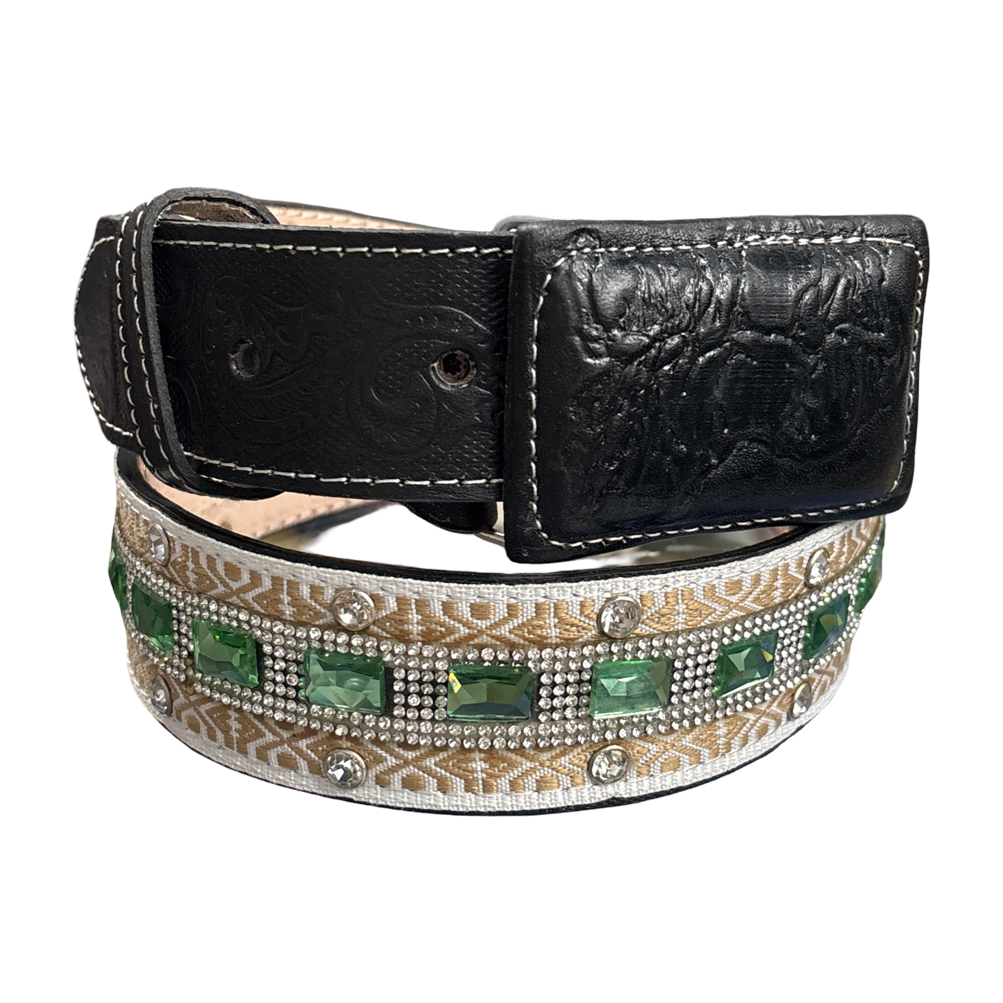 Western Rhinestone Belt – Red Stone Cowboy Belt