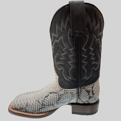 Premium Western Leather Boots – Exotic Python Print – Handmade in Mexico