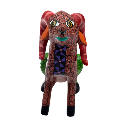 Handcrafted Mexican Alebrije Ram – Colorful Folk Art Sculpture
