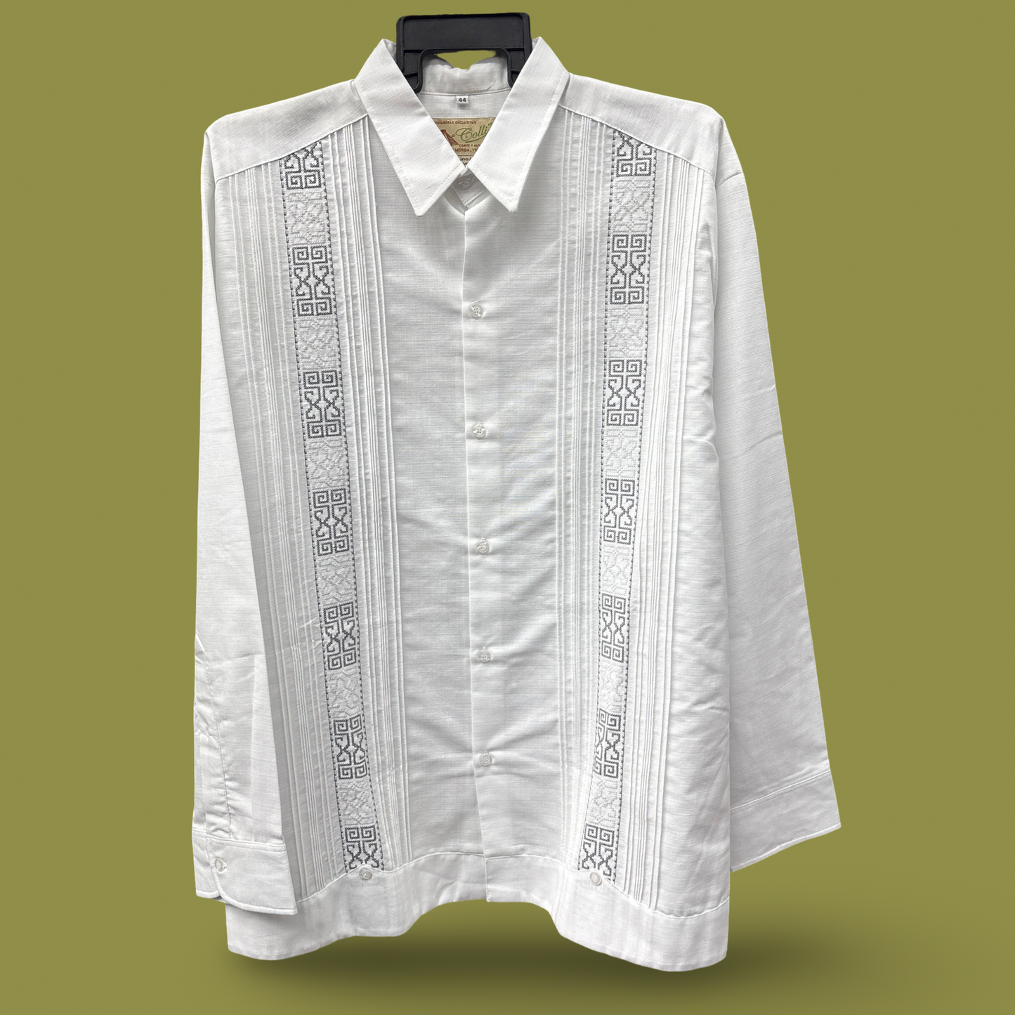 Men’s Blue and white Linen Guayabera – Handmade in Mexico