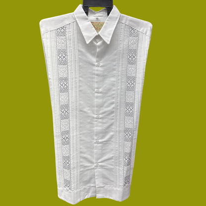 Men’s Blue and white Linen Guayabera – Handmade in Mexico
