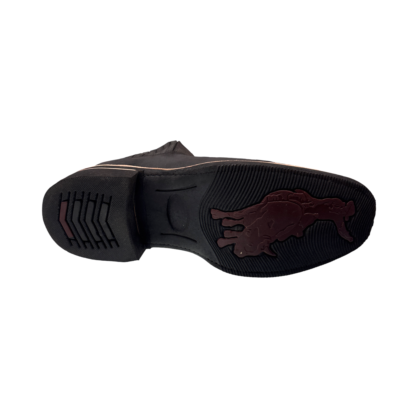Botín Vaquero de Piel Negra – Estilo rodeo clásico